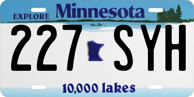 MN license plate 227SYH