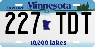 MN license plate 227TDT