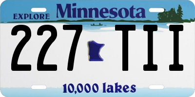 MN license plate 227TII