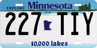 MN license plate 227TIY