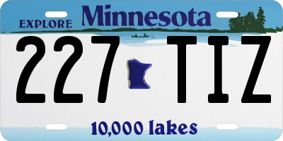 MN license plate 227TIZ
