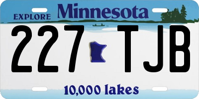 MN license plate 227TJB