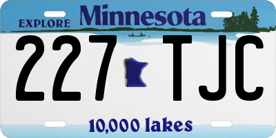 MN license plate 227TJC