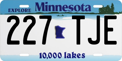 MN license plate 227TJE