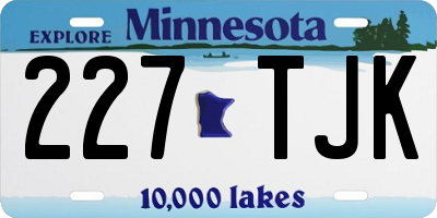MN license plate 227TJK
