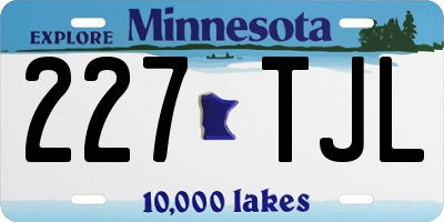 MN license plate 227TJL
