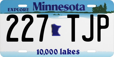 MN license plate 227TJP