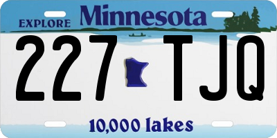 MN license plate 227TJQ