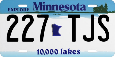 MN license plate 227TJS