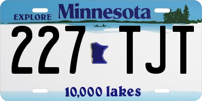 MN license plate 227TJT