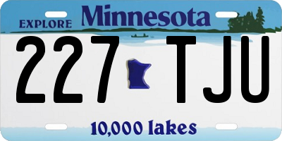 MN license plate 227TJU