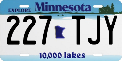 MN license plate 227TJY