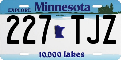 MN license plate 227TJZ