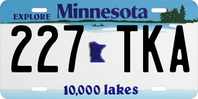 MN license plate 227TKA
