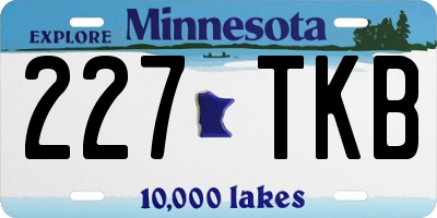 MN license plate 227TKB