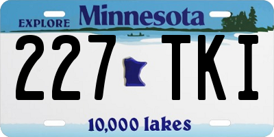 MN license plate 227TKI