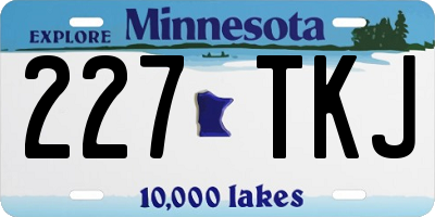 MN license plate 227TKJ