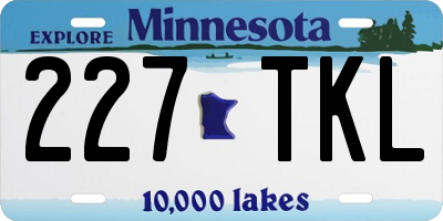 MN license plate 227TKL