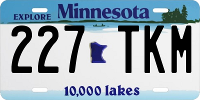 MN license plate 227TKM