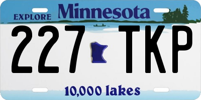 MN license plate 227TKP