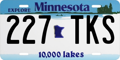 MN license plate 227TKS