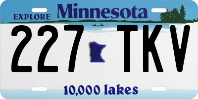 MN license plate 227TKV