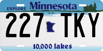 MN license plate 227TKY