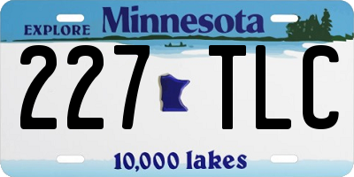 MN license plate 227TLC