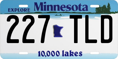 MN license plate 227TLD