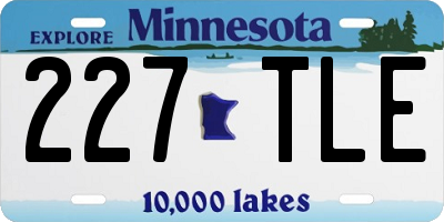 MN license plate 227TLE
