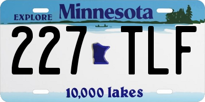 MN license plate 227TLF