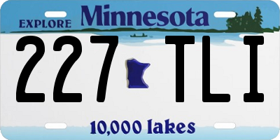 MN license plate 227TLI