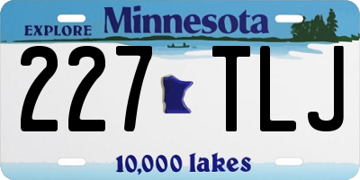 MN license plate 227TLJ