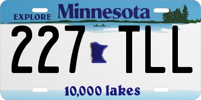 MN license plate 227TLL