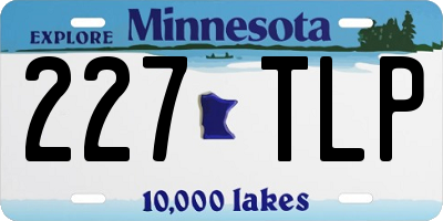 MN license plate 227TLP
