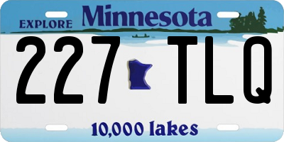 MN license plate 227TLQ