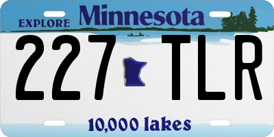 MN license plate 227TLR