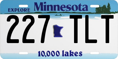 MN license plate 227TLT