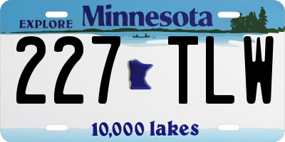MN license plate 227TLW