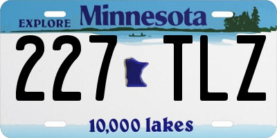 MN license plate 227TLZ