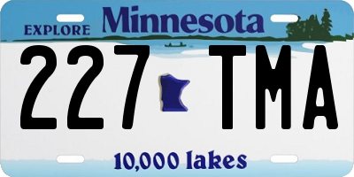 MN license plate 227TMA