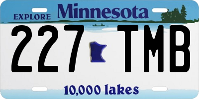 MN license plate 227TMB
