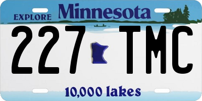 MN license plate 227TMC