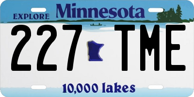 MN license plate 227TME