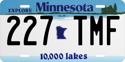 MN license plate 227TMF