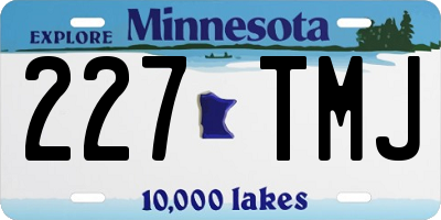 MN license plate 227TMJ