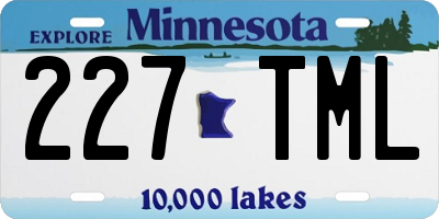 MN license plate 227TML