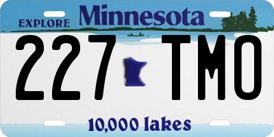 MN license plate 227TMO