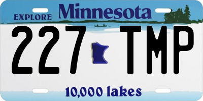 MN license plate 227TMP
