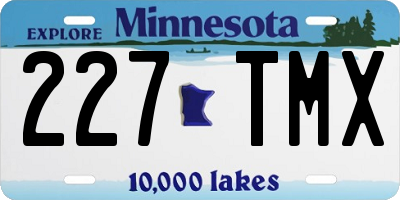 MN license plate 227TMX